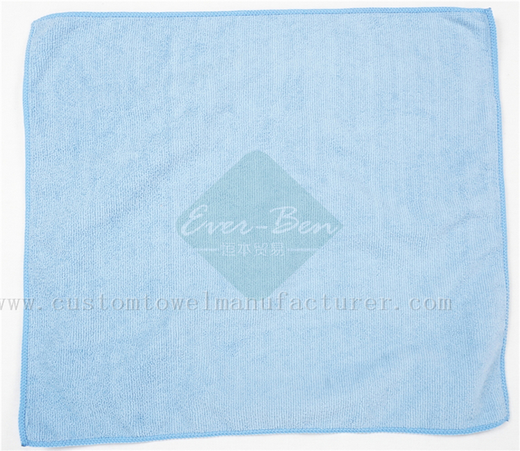 China Bulk blue microfiber cloths Supplier Custom ribbed towels Factory